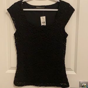 Suzy Shier Black lace top, brand new with Tag
